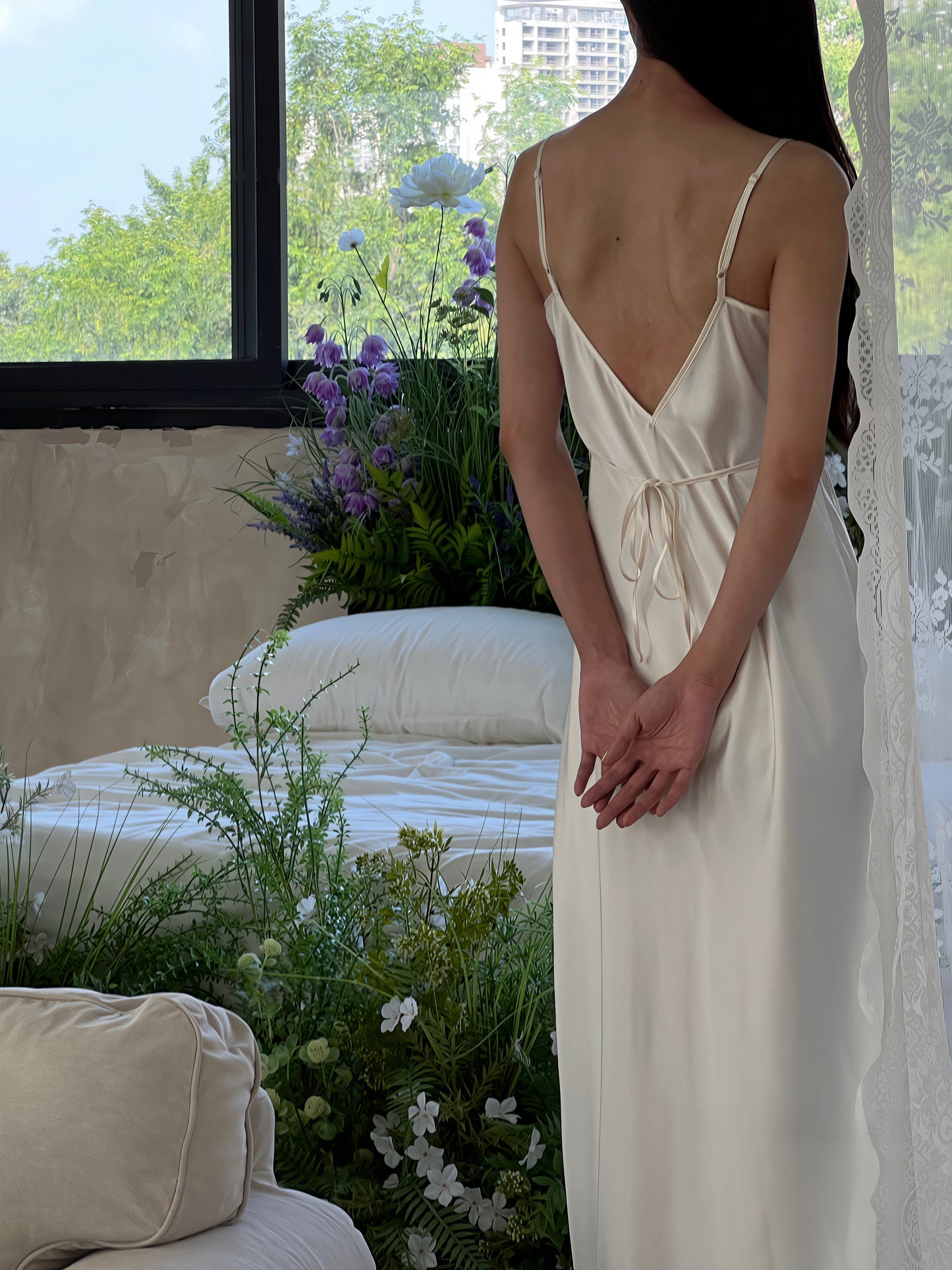 Satin Nightdress - Moonlit Silk
