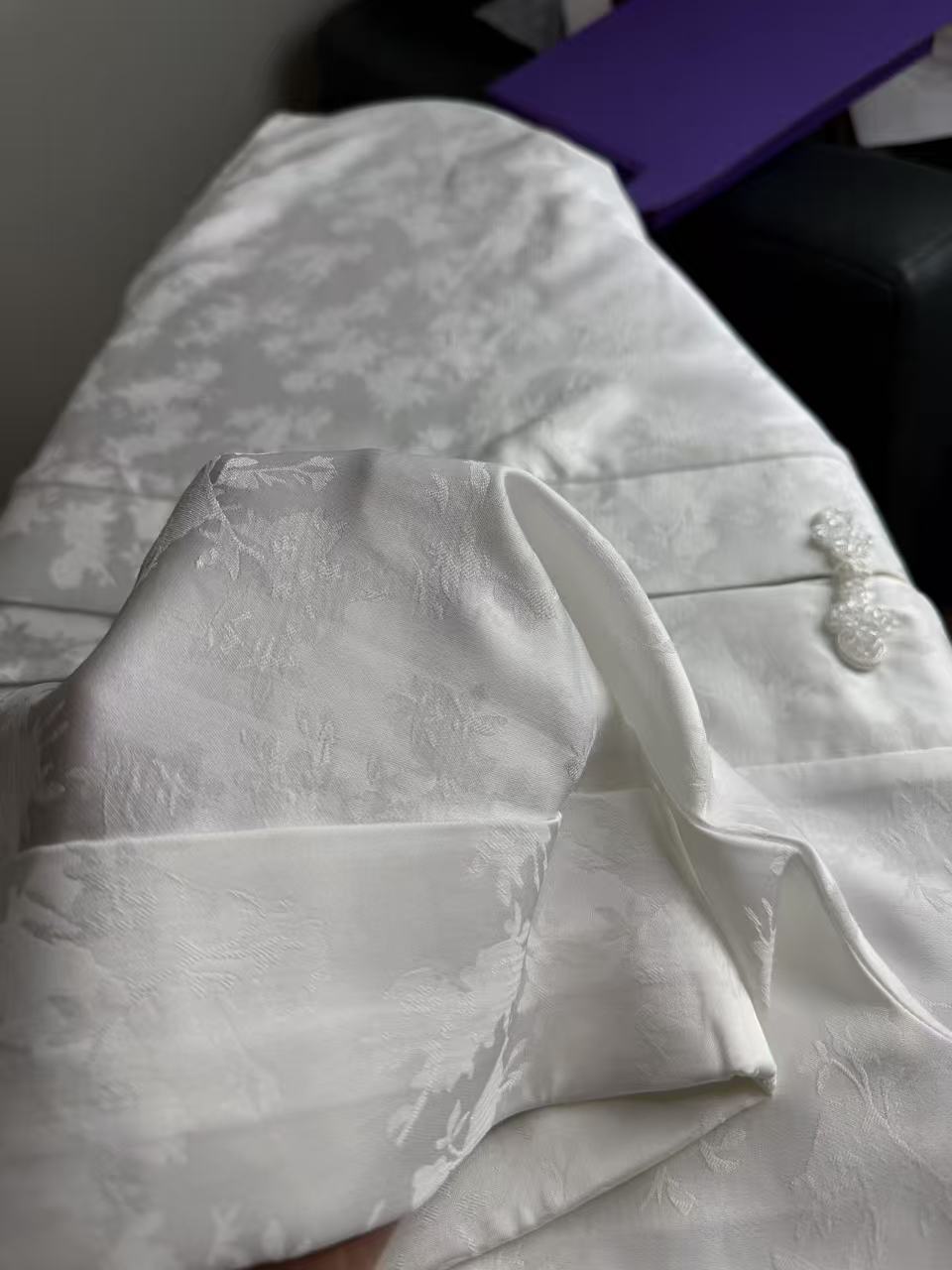 Satin Jacquard Pajama Set – Moonlight Veil