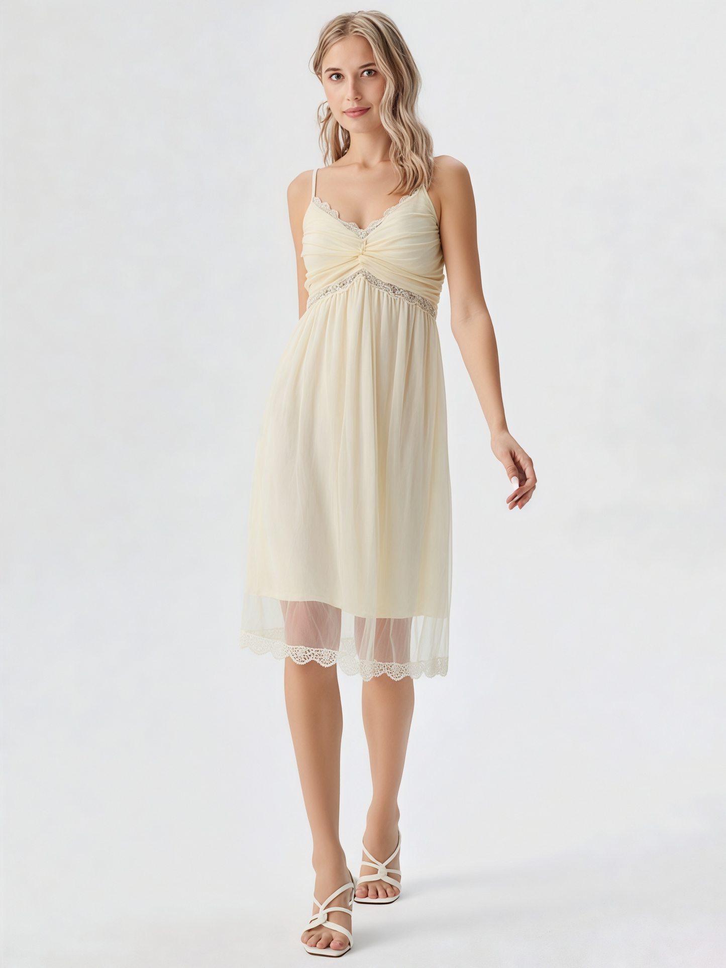 Cream-Filled Silk Nightdress