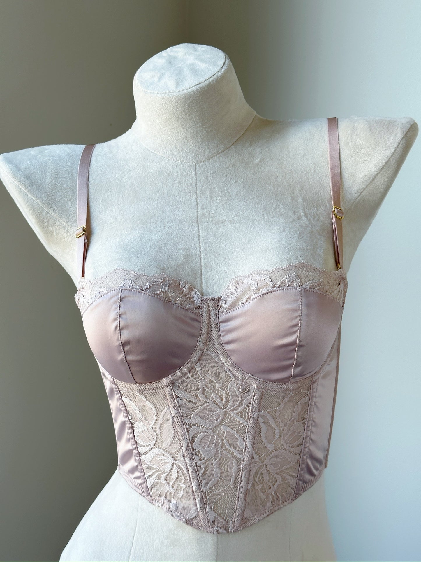 Lace Corset Bra - Rosy Roman