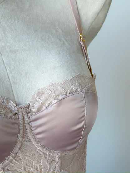 Lace Corset Bra - Rosy Roman