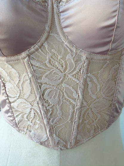 Lace Corset Bra - Rosy Roman