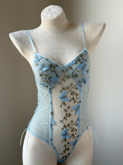 Lace Bodysuit – Azure Butterfly