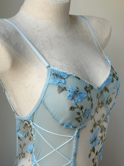 Lace Bodysuit – Azure Butterfly