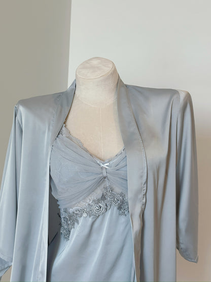 Satin Slip Set - Celeste Veil