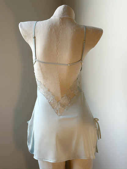 Satin Slip Dress Set - River Mist