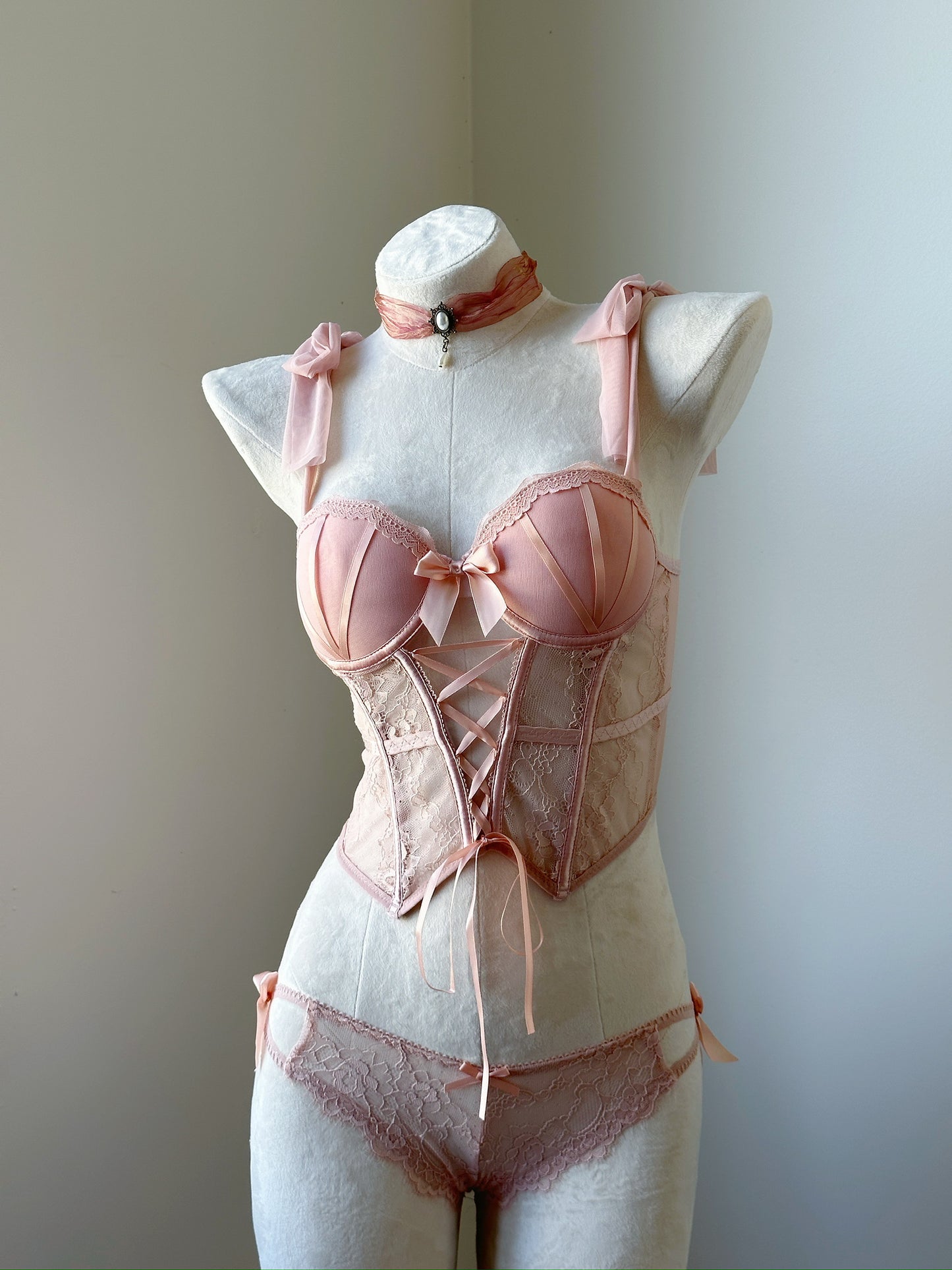 Lace Corset Lingerie Set - Reverie Garden