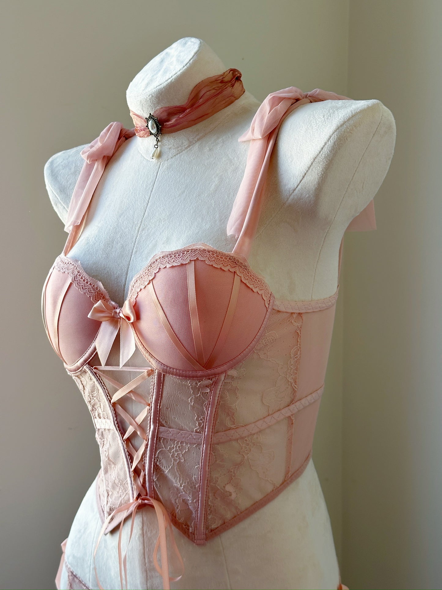 Lace Corset Lingerie Set - Reverie Garden