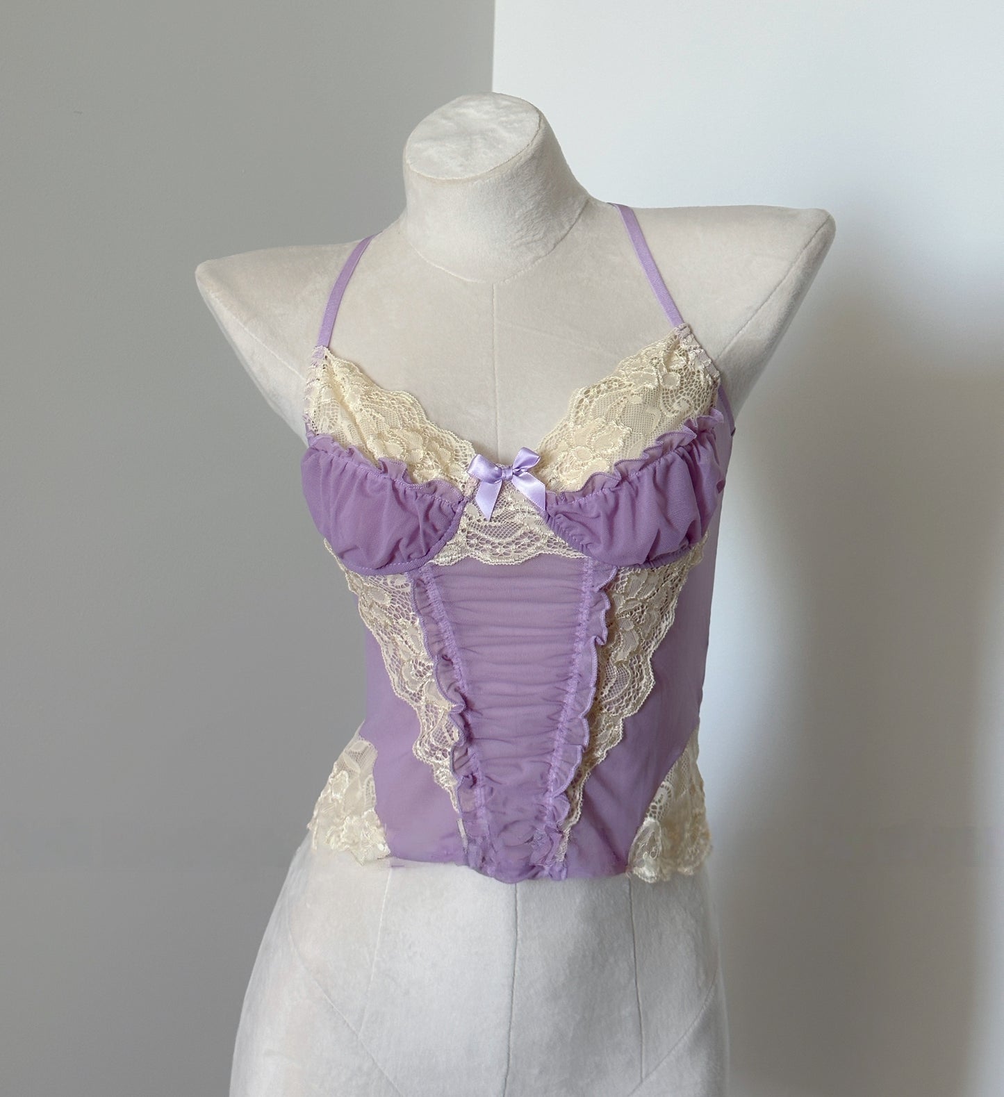 Lace Corset Bodysuit - Grape Soda