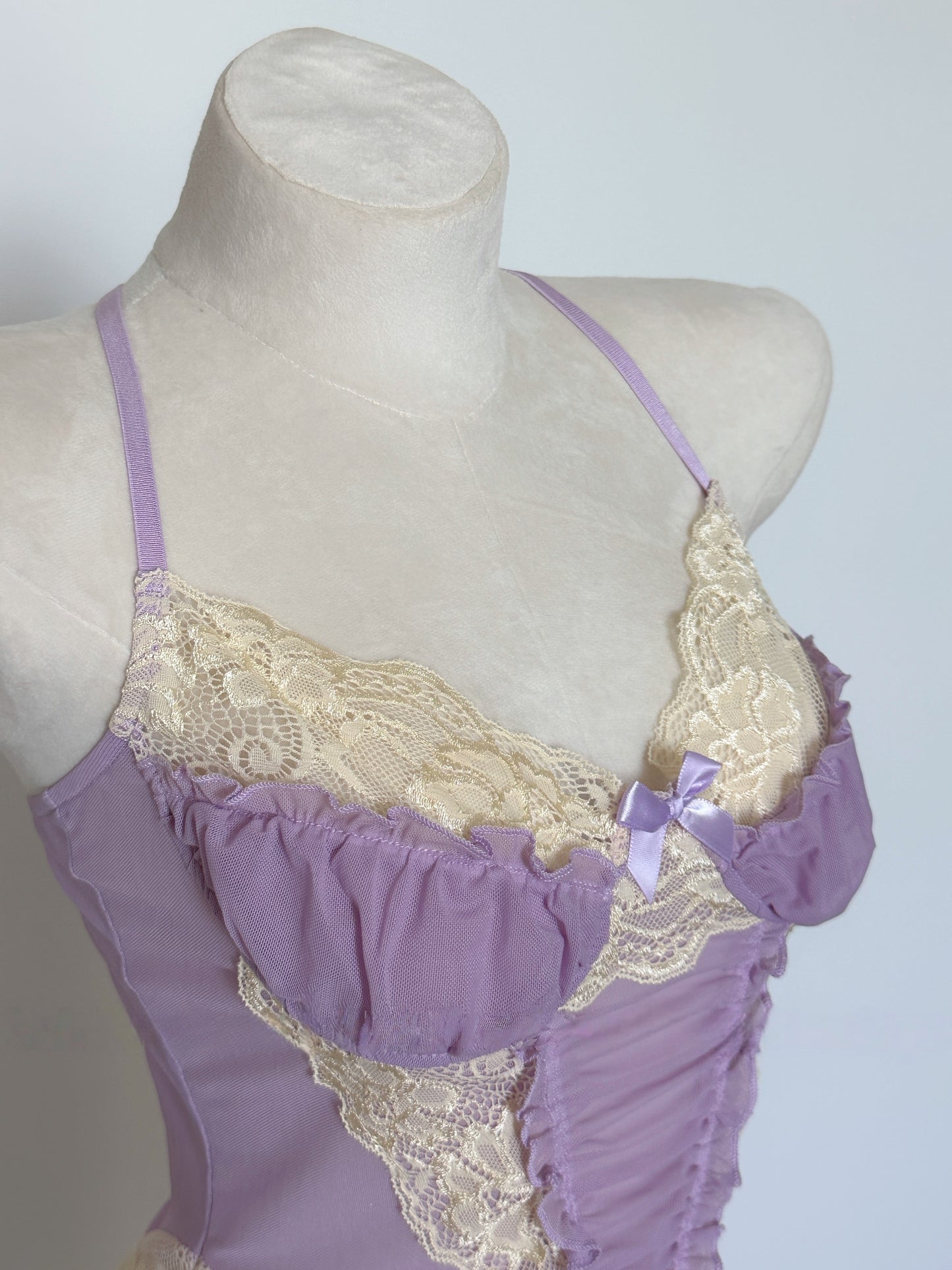 Lace Corset Bodysuit - Grape Soda