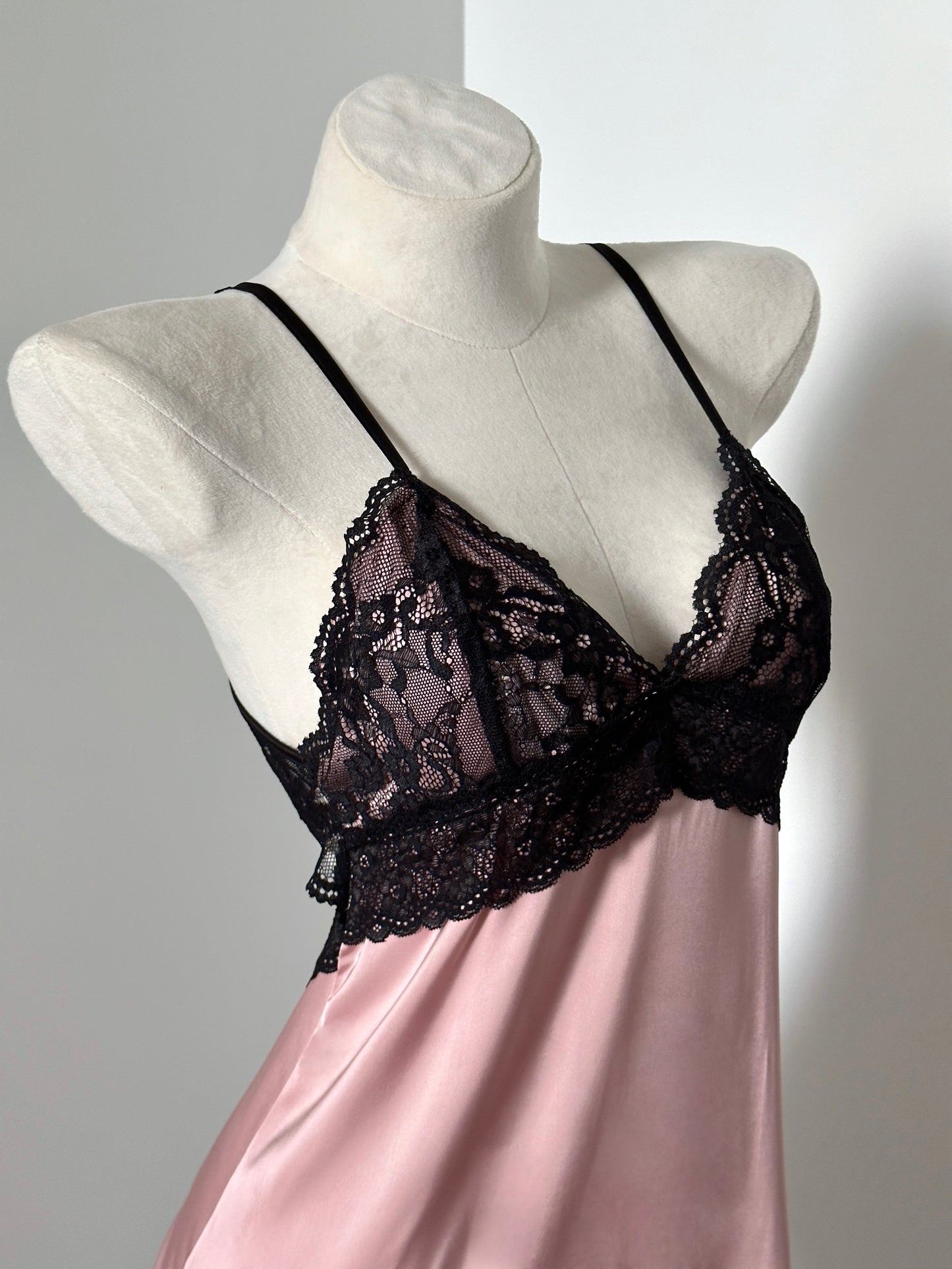 Satin Bra Dress Set - Tea Rose