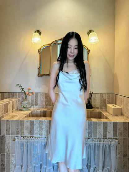 Mulberry Silk Slip Dress - Pearl Veil