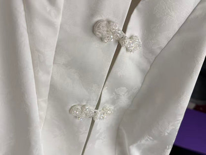 Satin Jacquard Pajama Set – Moonlight Veil