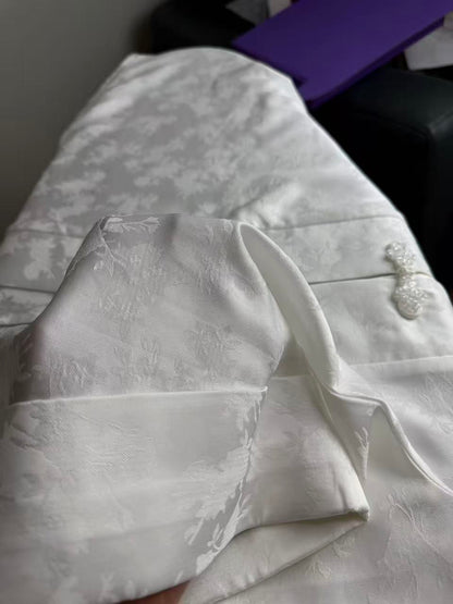 Satin Jacquard Pajama Set – Moonlight Veil
