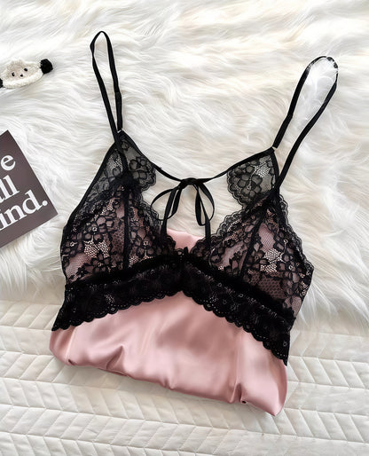 Satin Bra Dress Set - Tea Rose