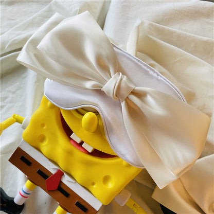 Blush Ivory Bow Sleep Mask
