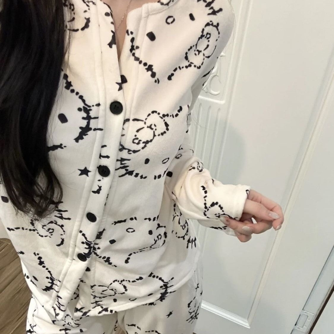 Dreamy Kitty Plush Pajama Set
