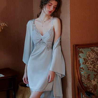 Satin Slip Set - Celeste Veil
