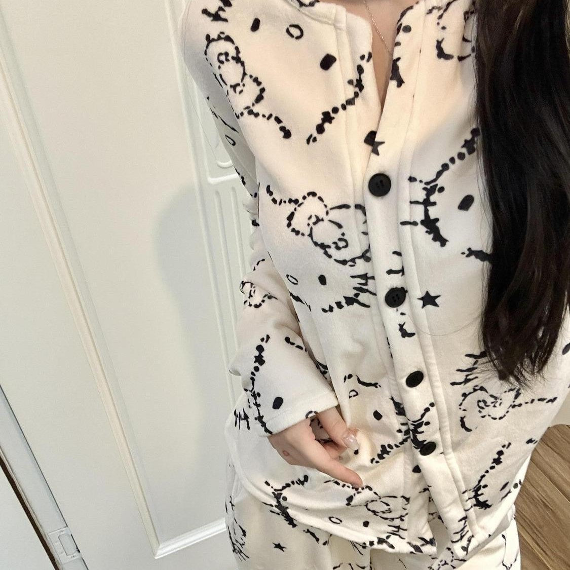 Dreamy Kitty Plush Pajama Set