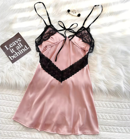 Satin Bra Dress Set - Tea Rose