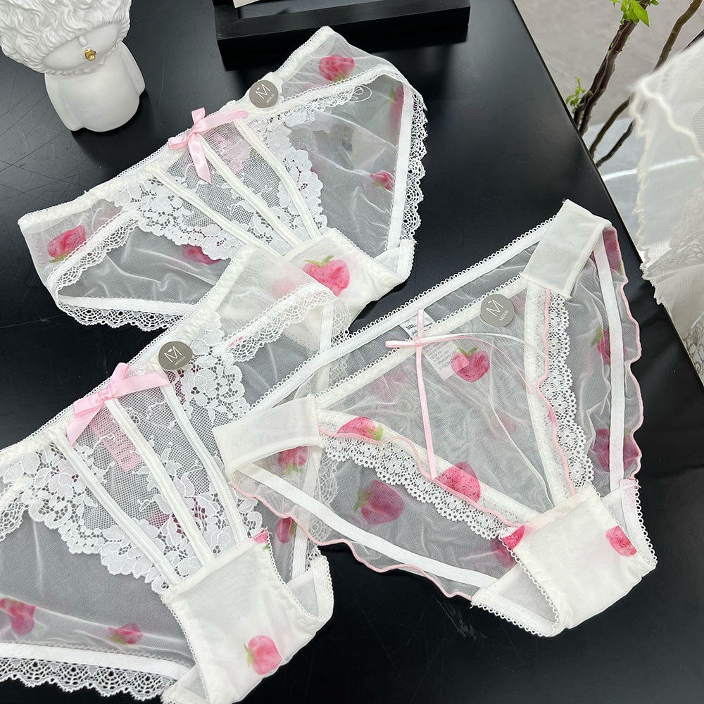 Nuit Strawberry Lace Briefs