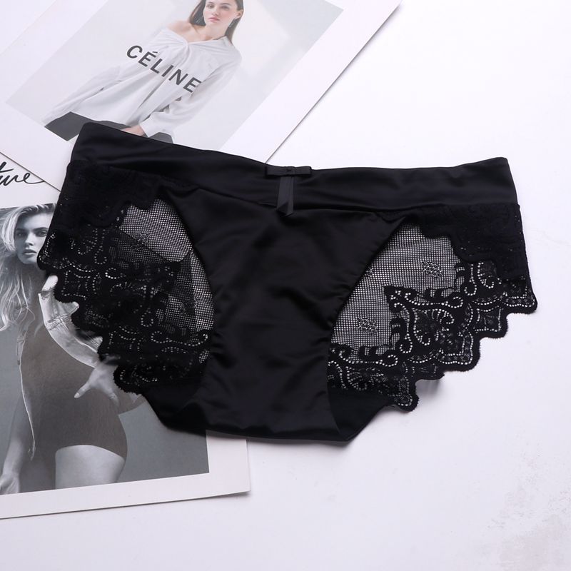Nuit Lace Trim Satin Briefs