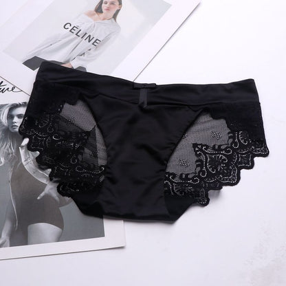 Nuit Lace Trim Satin Briefs