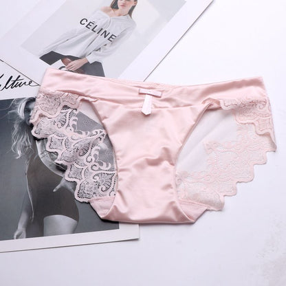 Nuit Lace Trim Satin Briefs