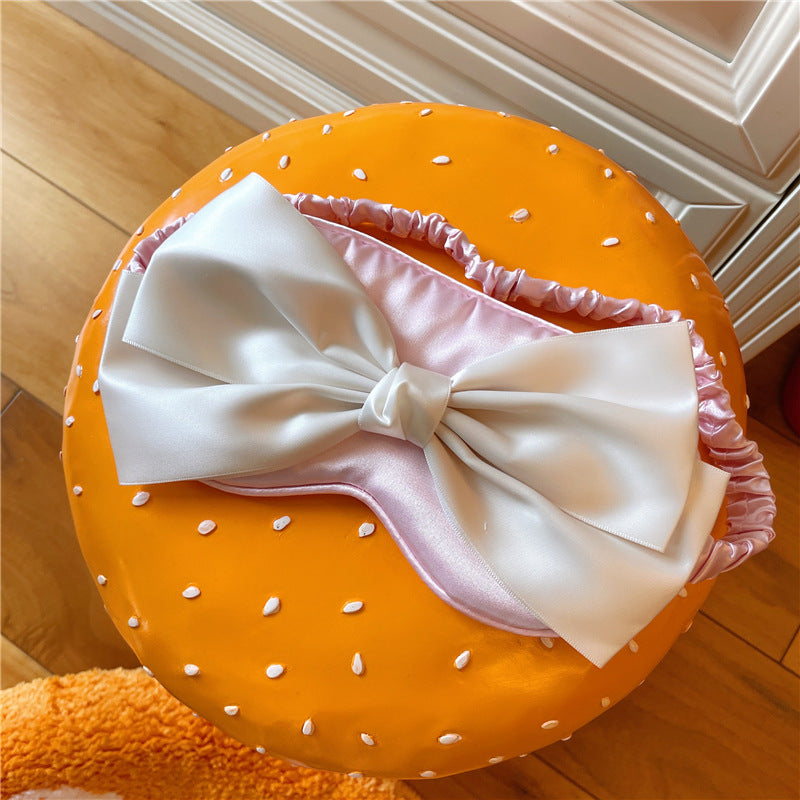 Blush Ivory Bow Sleep Mask