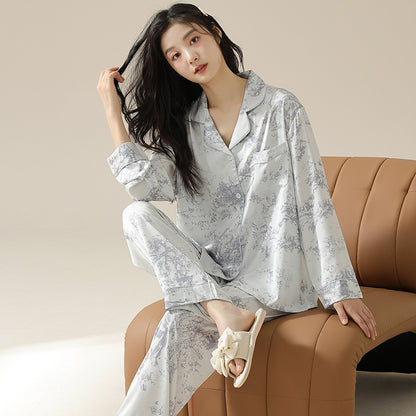Satin Pajama Set - Silver Willow